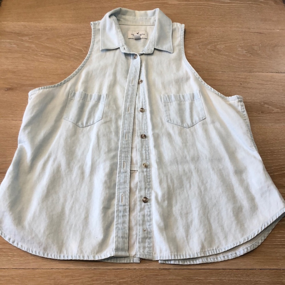 Button down tank top